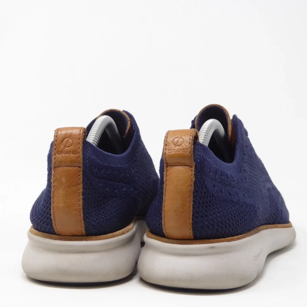 Cole Haan Mens 2.ZEROGRAND Stitchlite Oxford Shoes Navy Blue Knit C27569 Size 9